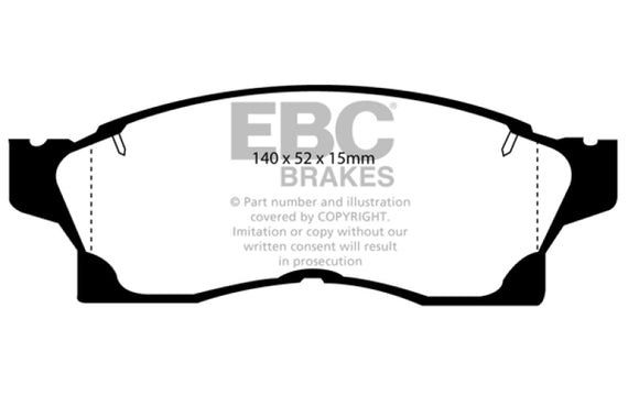 EBC Yellow Stuff Front Brake Pads for 91-92 Toyota MR2 Turbo - DP4936R DP4936R