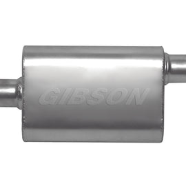 Gibson CFT Superflow Center/Offset Oval Muffler - 4x9x13in/2.5in Inlet/2.5in Outlet - Stainless 55122S