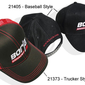 Borla Black Baseball Style Cap with Borla Logo - Fits All Sizes 21405