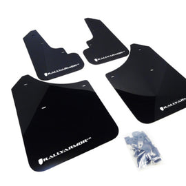 Rally Armor Mud Flaps Guards for 03-08 Subaru Forester (Black w/White Logo) MF5-UR-BLK/WH