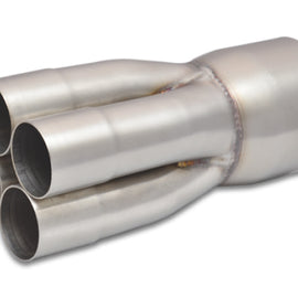 Vibrant 4-1 SS Merge Collectors (1-7/8in Inlet Slipover ID 3-1/2in Merge Outlet OD) Single Unit 10307