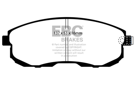 EBC DP41636R YELLOWSTUFF ULTIMATE RACE BRAKE PADS - FRONT DP41636R