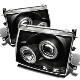 Spyder for Toyota Tacoma 97-00 Projector Headlights LED Halo LED Black High H1 L 5011947