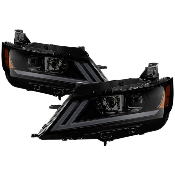 xTune 14-18 Chevy Impala (Excl Limited) DRL Halogen Proj Headlights - Blk Smk (PRO-JH-CIM15-LB-BSM) 9042881