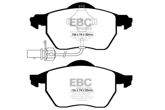EBC 03-04 Audi A4 1.8 Turbo Ultimax2 Front Brake Pads UD840