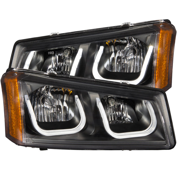 Anzo 111312 Black Clear Crystal Headlight for 03-06 Chevy Silverado/Avalanche 111312