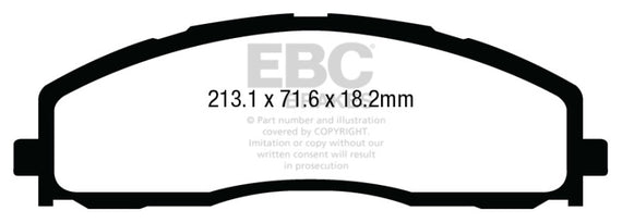 Disc Brake Pad Set-EBC Truck/SUV Extra Duty Brake Pads Front EBC Brake ED93015 ED93015