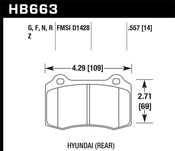 Hawk HPS Disc Brake Pads - HB663F.557 HB663F.557
