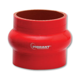 Vibrant 4 Ply Reinforced Silicone Hump Hose Connector - 1.5in I.D. x 3in long (RED) 2729R