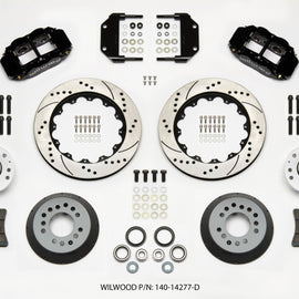 Wilwood Narrow Superlite 6R Front Hub Kit 14.00in Drilled Magnum Force Drop Spindle 140-14277-D
