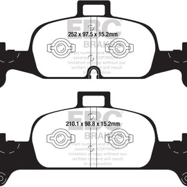 Disc Brake Pad Set-Yellowstuff Street And Track Brake Pads Front EBC Brake DP42290R