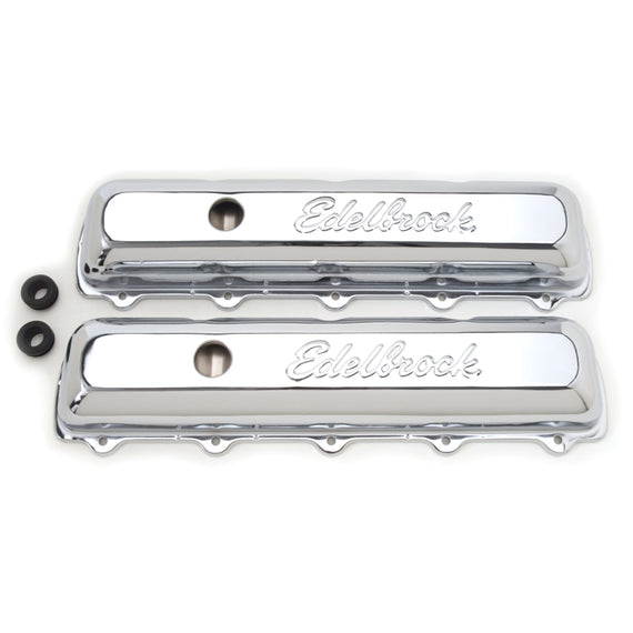 Edelbrock Valve Cover Signature Series Oldsmobile 350-455 CI V8 Chrome 4485