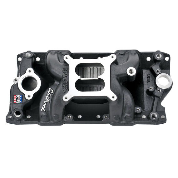 Edelbrock Intake Manifold RPM Air-Gap Small-Block Chevy 262-400 Black 75013