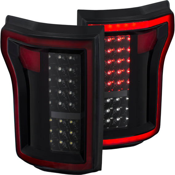 Anzo 311261 Pair of LED Clear Lens Black Housing Taillights for F-150 311261