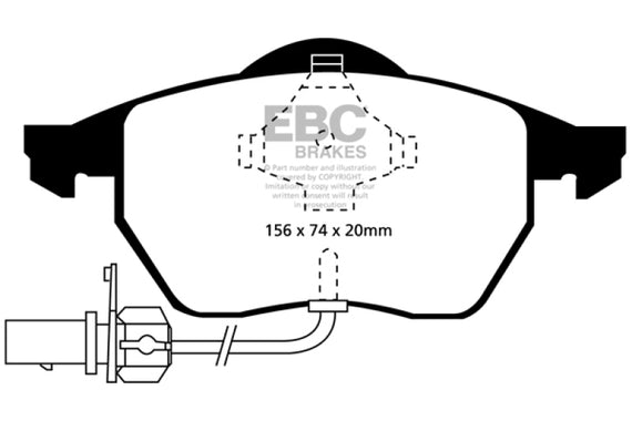 EBC 00-01 Volkswagen Passat 1.8 Turbo Greenstuff Front Brake Pads DP21114