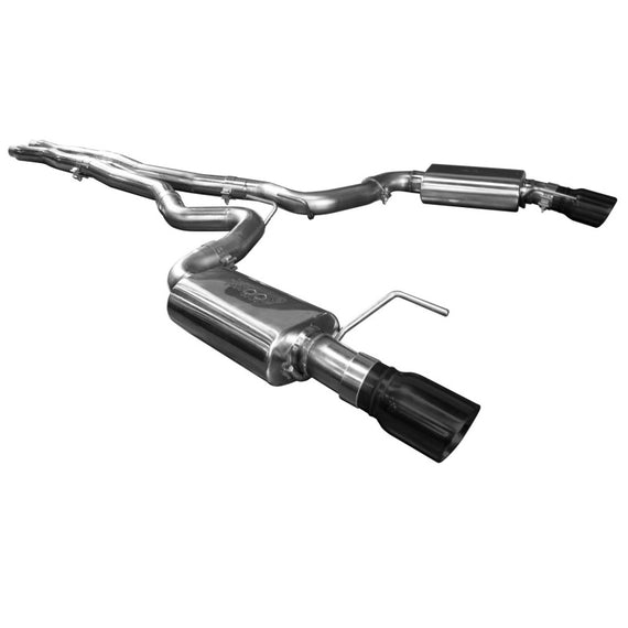 Kooks 15+ Mustang 5.0L 4V Convertible 3in Cat-Back w/ X-Pipe 4in Slash Cut Black Tips Exhaust 11514111