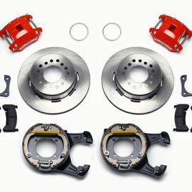 Wilwood D154 P/S Park Brake Kit Red 12 Bolt 2.81in Offset Staggered Shock 140-13025-R