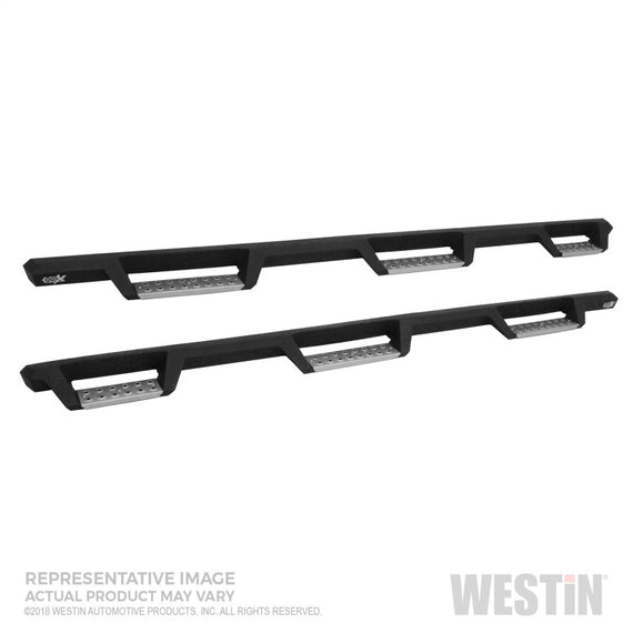Westin 2019 Chevrolet Silverado/Sierra 1500 (5.5ft) Drop Wheel to Wheel Nerf Step Bars - Txt Black 56-5346852