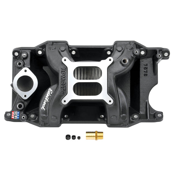 Edelbrock Intake Manifold RPM Air-Gap Small-Block Chrysler 340-360 Black 75763