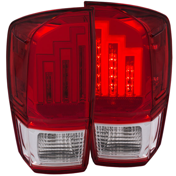 ANZO 2016-2017 Toyota Tacoma LED Taillights Red/Clear 311284