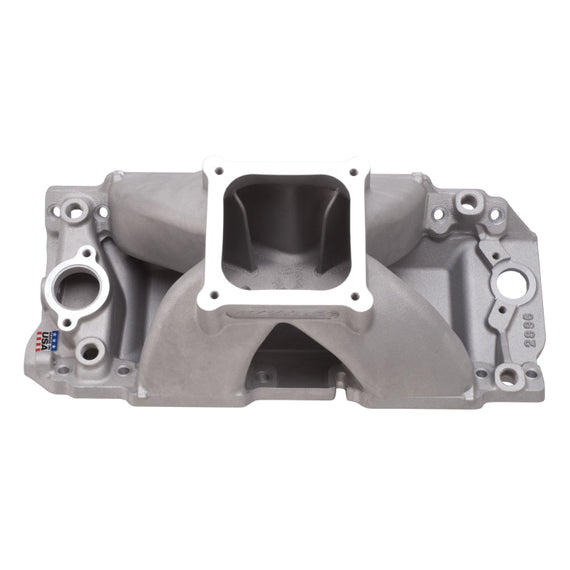 Edelbrock Manifold BBC Short Deck Super Victor 565 Conventional Rect Port Heads 2896