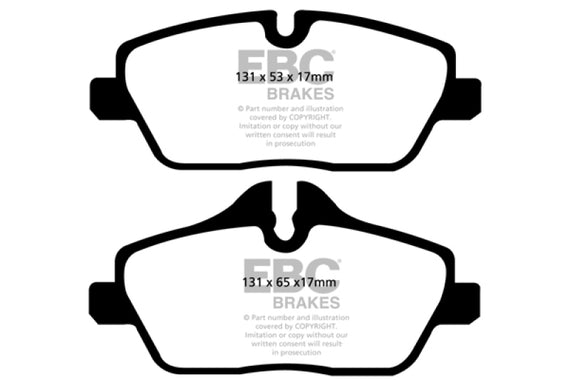 EBC Brakes UD1308 EBC Ultimax  Brake Pads Fits 07-18 Cooper i3 UD1308