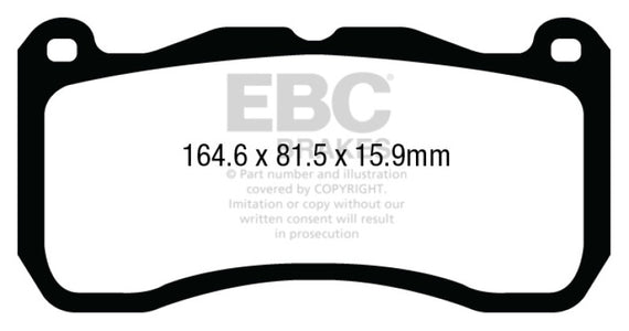EBC 13-14 Ford Mustang GT500 Orangestuff Front Brake Pads DP93013