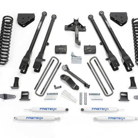 Fabtech 08-10 Ford F450/550 4WD 6in 4Link Sys w/Coils & Perf Shks K2054