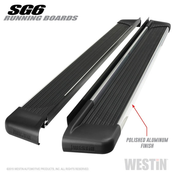 Westin SG6 Polished Aluminum Running Boards 85.50 in - Polished 27-64750
