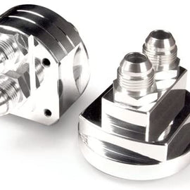 BLOX Racing Oil Filter Relocation Kit Polished Universal BXGA-00115-PO