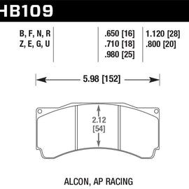 Hawk Performance Ceramic Street Brake Pads HB109Z.710