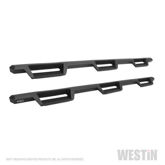 Westin/HDX 07-19 Chevy Silv 2500/3500 Crew (8ft) (Excl Dually) Drop WTW Nerf Step Bars - Blk 56-534585