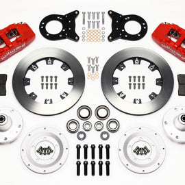 Wilwood Dynapro 6 Front Hub Kit 12.19in Red 1965-1969 Mustang Disc & Drum Spindle 140-12947-R