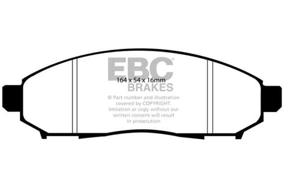 EBC 11+ Nissan Leaf Electric Greenstuff Front Brake Pads DP21747