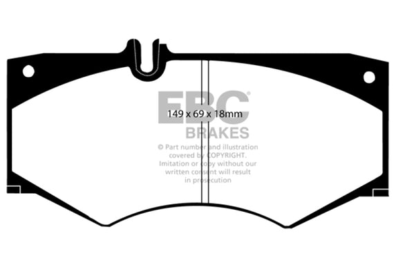 EBC 02-08 Mercedes-Benz G500 5.0 Greenstuff Front Brake Pads DP6413