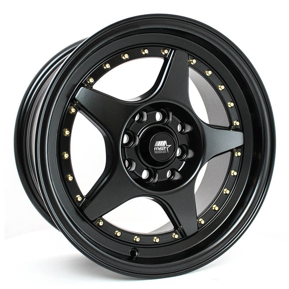 MST MT42 15X7.0 4X100/114.3 25 73.1 Matt Black Wheel/Rim 42-5716-25-MBK