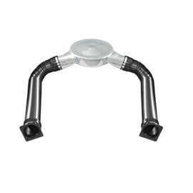 Spectre Air Box Kit 14in. / Dual 120 Degree Inlets - Chrome w/Black Ducts 733