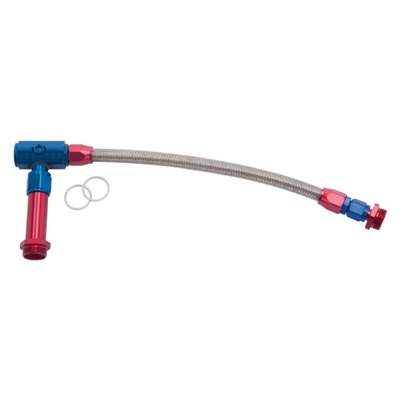 Russell Performance -6 AN to 3/8in Female NPT ProFlex Holley 4150 Dual Inlet Carb Kit (Red/Blue) 641090