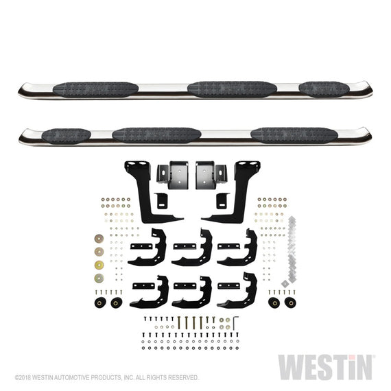 Westin 19-20 Ram 1500 Quad Cab w/ 6.5ft Bed PRO TRAXX 5 W2W Oval Nerf Step Bars - Stainless Steel 21-534730