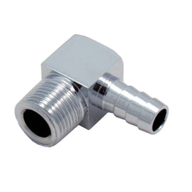 Spectre Fitting 90 Degree Barb NPT Threads (For 3/8in. Hose) - Chrome 5946