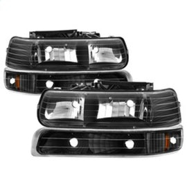 Spyder Auto 5064219 - Amber Black Crystal Head Lights fits Chevy 5064219