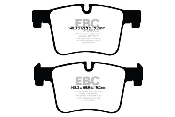 EBC 11+ BMW X3 2.0 Turbo (F25) Greenstuff Front Brake Pads DP62105