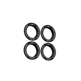 fifteen52 Holeshot RSR Center Ring - Corner Designation Set of Four - Black 52-RSRRING-BLACK-CD-SET