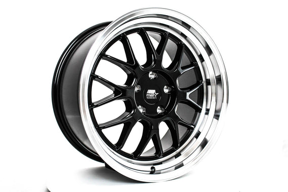 MST MT43 18x9.5 5x114.3 30 73.1 Black W/machine Lip Wheel/Rim 43-89565-30-BLKL