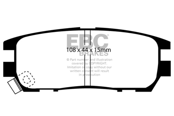 EBC 92-97 Mitsubishi Montero 3.0 Greenstuff Rear Brake Pads DP6958
