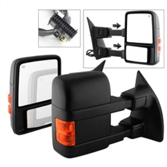 xTune Ford Superduty 08-15 L&R Extendable Power Heated Adjust Mirror Amber MIR-FDSD08S-PW-AM-SET 9935756