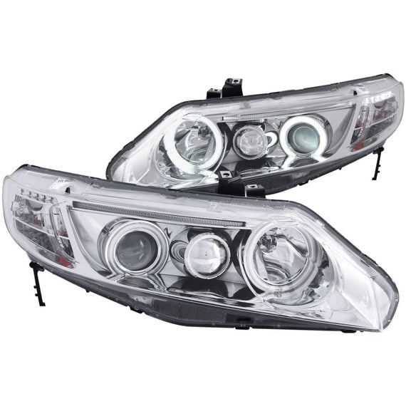 121061 Anzo Headlight Lamp Driver & Passenger Side New Coupe LH RH for Civic 121061