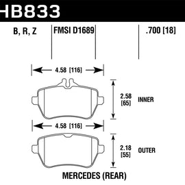 Hawk Performance HB833Z.700 Brake Pad HB833Z.700