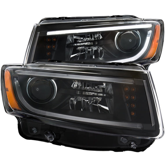 Anzo Pair of Plank Style Black Projector Headlights for 14-15 Grand Cherokee 111329
