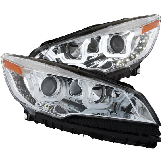 Anzo 111325 U-Bar Projector Headlights Chrome Clear Halogen for Ford Escape 111325
